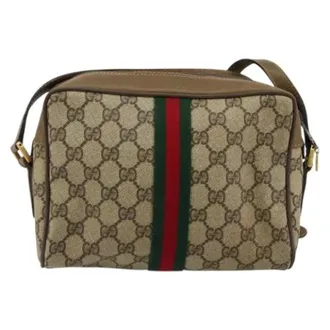 Gucci Vintage, unisex, Bruin, ONE Size, Leer, Pre-owned Vintage Crossbody Bag