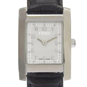 Fendi Pre-owned Orologi Stainless Steel Watch 7000L - Dames - Vintage Horloges - Wit - ONE Size - Leer - Vintage