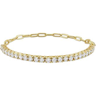 Delmar CZ Half-and-Half Tennis Bracelet in Yellow at Nordstrom Rack