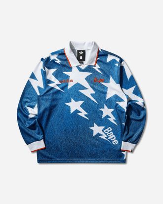 adidas BAPE LSL STAR Jersey Medium Blue Denim