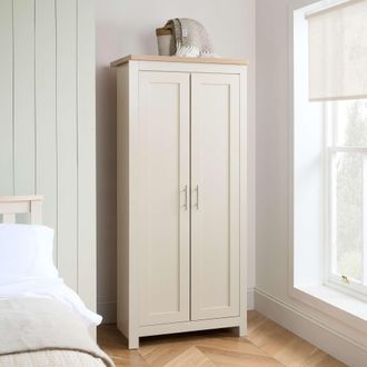 Birlea Highgate 2 Door Wardrobe Navy Blue & Oak in Cream