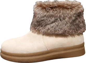 Generic Womens Winter Boots Fuzzy Snow Boots for Women Short PU Faux Leather Warm Fur Lined Waterproof Ankle Booties Slip Casual Round Toe Shoes