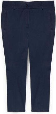 Fiorella Rubino Straight Broeken - Dames - Vrijetijds broeken - Blauw - S - Katoen - Broeken