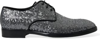Dolce & Gabbana Business Schoenen - Heren - Veterschoenen - Grijs - 39 EU - Leer - Schoenen