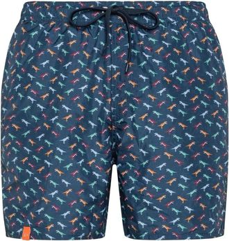 Sun 68 Zwemshort met Dinosaurusprint - Heren - Badkleding - Blauw - Maat: S