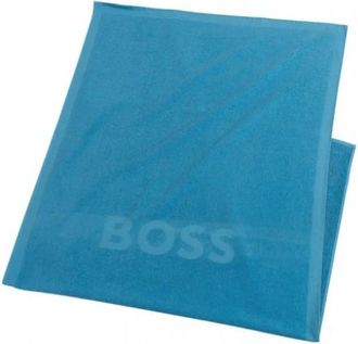 HUGO BOSS Strandlaken Effen - unisex - Wintersjaals - Blauw - ONE Size - Accessoires