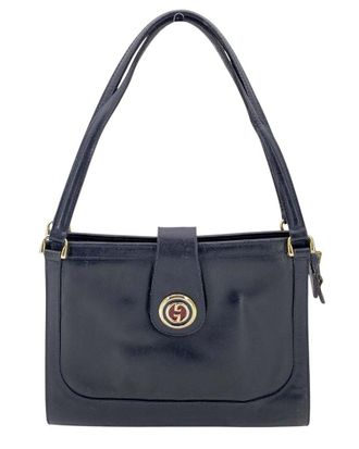 Gucci Blue Leather Shoulder Bag (Authentic Pre-Loved)