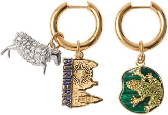 Burberry Oorringen met amulet - Goud
