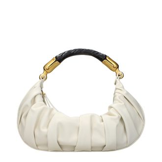 Balmain Beige Leather Womens Handbag