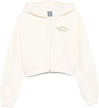 New Balance Felpa con ricamo, cappuccio e zip - Toni neutri