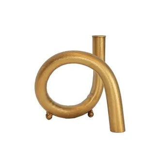 Foreside Home And Garden Faye Twisted Small Candle Holder in Gold at Nordstrom