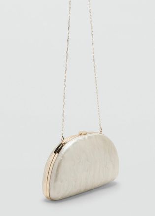 Mango Pochette effetto perlato grigio ghiaccio - Donna - Taglia unica - MANGO