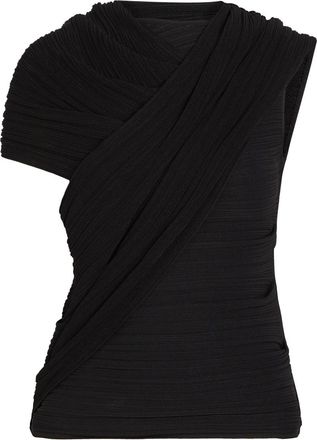 Balmain Layered Textured Close-knit top - Black - 38 (UK10 / S)