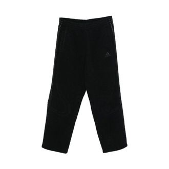 adidas Straight Trousers, male, Black, Size: 2XL Side-stripes Panelled Trousers