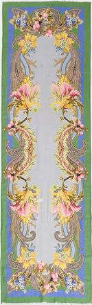 Etro Paisley and Floral Cashmere, Silk and Wool Scarf