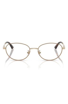Jimmy Choo London 51mm Oval Optical Glasses in Pale Gold/Biscuit /Demo Lens at Nordstrom
