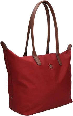Tommy Hilfiger Popette Tote - Dames - Tassen - Rood - Maat: ONE Size Nylon