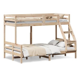 Berkfield Home Bunk Bed without Mattress 90x200/120x200 cm Solid Wood in Light Brown