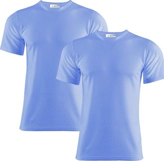 Generic Pack of 2 Mens Thermal T Shirt, Warm Underwear Baselayer, S M L XL XXL Thermals Size S-XXL (L, Blue)