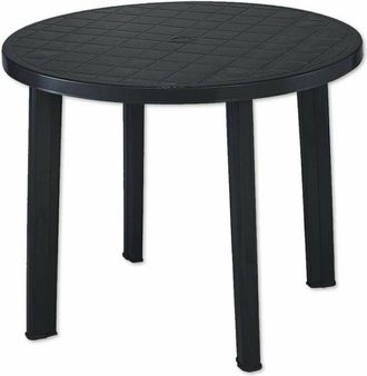 Progarden Mesa Resina Tondo Antracita 90 Cm, Mesa Tondo Antracita 90 Cmfabricado En Polipropileno De Alta Calidadadaptado Para Exterioresf&aacute;cil Limpiezaideal Par