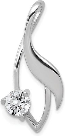 Diamond2Deal 14k White Gold Fancy 5mm Diamond Slide Mtg