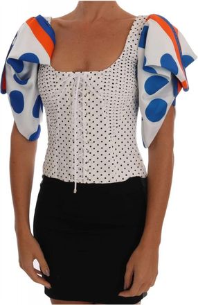 Dolce & Gabbana Zijden Corset Bustier Top - Dames - Blouses - Veelkleurig - XS - Katoen - Overhemden