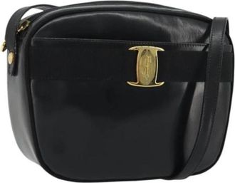 Ferragamo Pre-owned Leren Schoudertas - Dames - Vintage Schoudertas - Zwart - ONE Size - Leer - Vintage