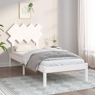 Berkfield Home Bed Frame White 90x190 cm Single Solid Wood