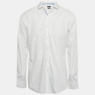 HUGO BOSS Boss By Hugo Boss White Cotton Slim Fit Shirt