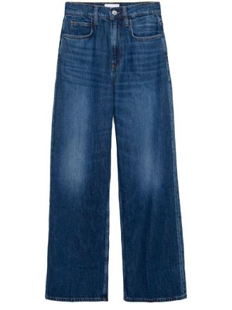 Frame Denim high-rise straight jeans - Blue