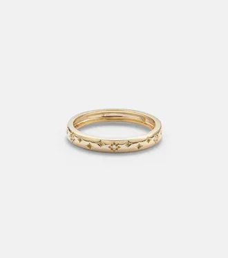 Stone and Strand Northern Star 14kt gold ring with diamonds