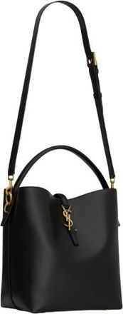 Saint Laurent Black Leather Bucket Bag