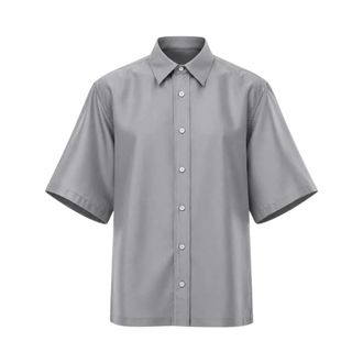 Carven Camisa de manga corta Sh 416 - Blouses & Shirts - Mujer - Gris - S