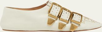 Chlo&eacute; Susanna Studded Leather Flats