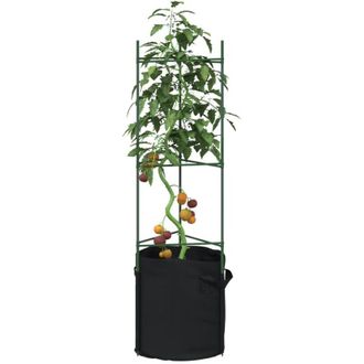 vidaXL Tutores Para Tomates Con Bolsa 4 Uds De Acero Y Pp 116 Cm Vidaxl