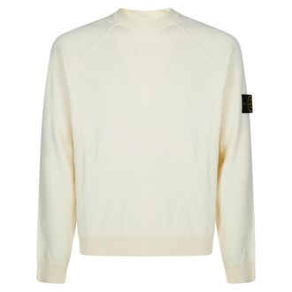 Stone Island Round-neck Knitwear, male, White, Size: S Crew Neck