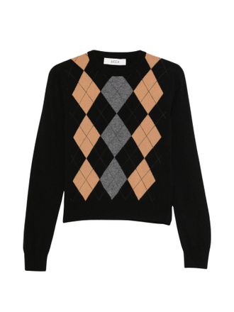 Jucca Argyle-Pattern Wool Sweater
