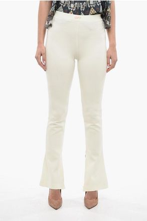 Off-white Flare Fit Leggings SPLIT With Logo Print size 36