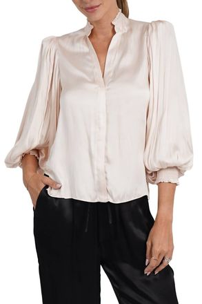 Love Token Elizabeth Button Down Blouse In Cream