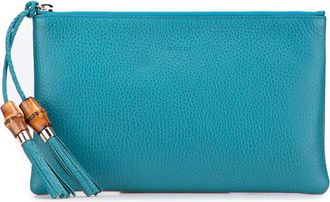 Gucci Pre-owned Gucci Calfskin Bamboo Clutch 449652 493075