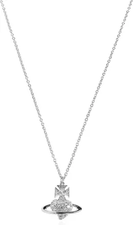 Vivienne Westwood Accessoires, Dames, Grijs, ONE Size, Agnatha Bas Relief Hanger Ketting