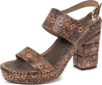 Ferragamo Sandali Madrina con plateau 115mm - Marrone