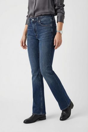 Calvin Klein Jeans Bootcut-Jeans CALVIN KLEIN JEANS, Damen, Gr. 27, L&auml;nge 34, midtown blau, Denim/Jeans, Obermaterial: 98% Baumwolle, 2% Elasthan, skinny fit, Jeans Boot