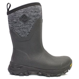 The Original Muck Boot Company Arctic Ice Mid Synthetic Textile Womens Mid Calf Boots - Black Heather Jersey - Size:UK 4