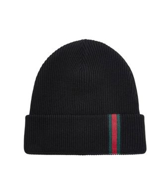 Gucci Black Knitted Beanie Cap