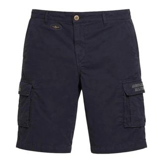 Aeronautica Aeronautica Militare, Casual Shorts, male, Blue, Size: 5XL Cargo Bermuda