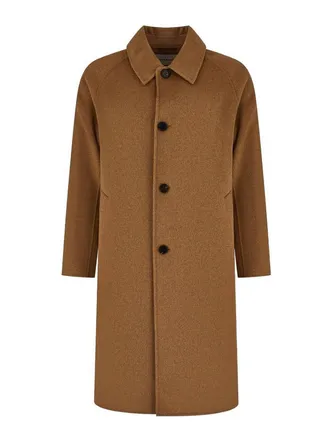 Amaranto Camel Wool And Cashmere Coat
