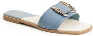 New York & Company Wenda Buckle Slide Sandal in Blue at Nordstrom Rack, Size 10