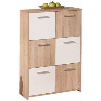 Inter Link SAS Mobile soggiorno buffet egadi 77x30x115h finitura rovere e bianco laccato Inter Link