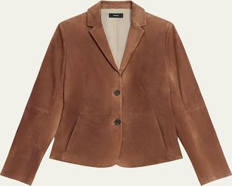 Theory Shaped Suede Blazer